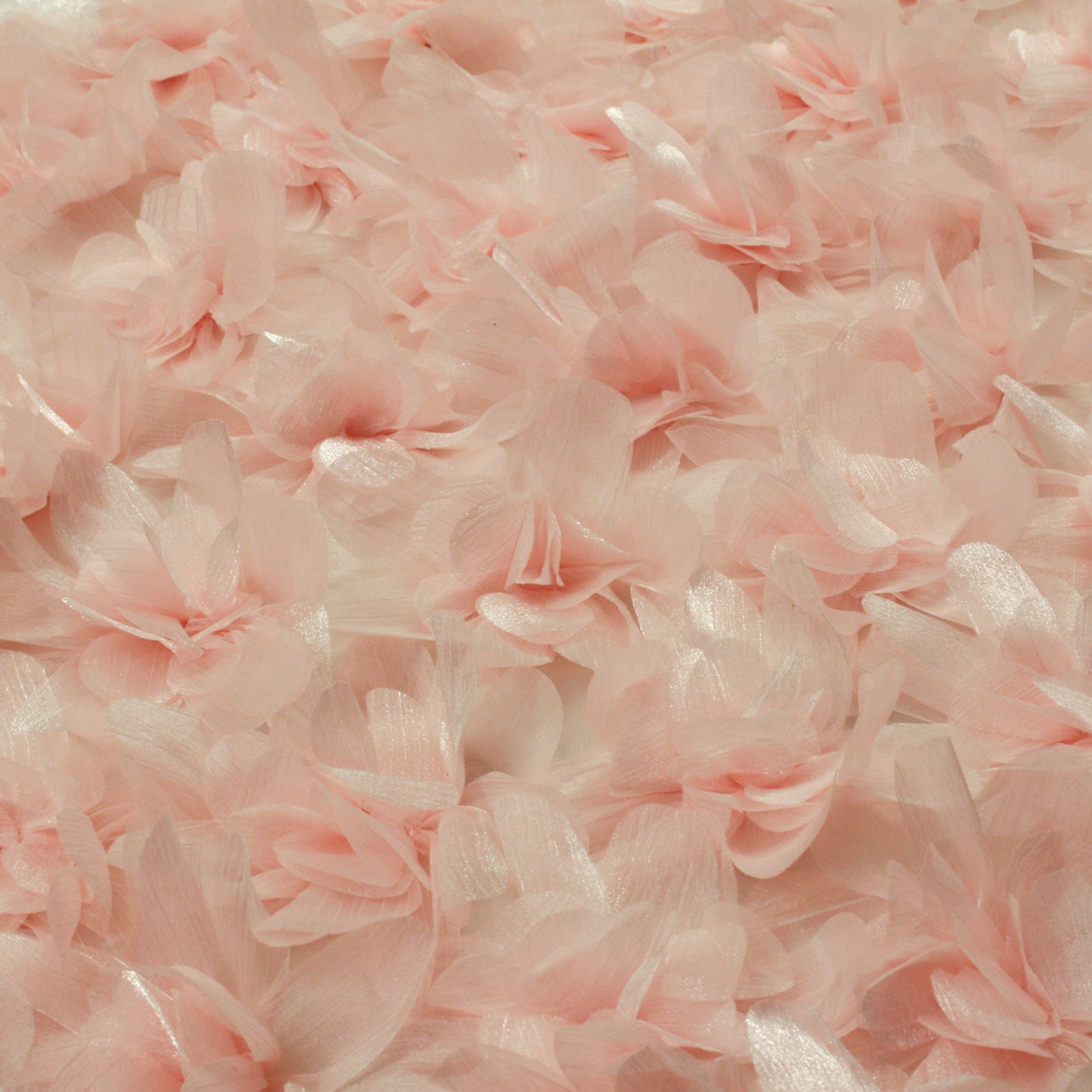Tulle Ricamato con Fiori 3D e Petali Lucidi