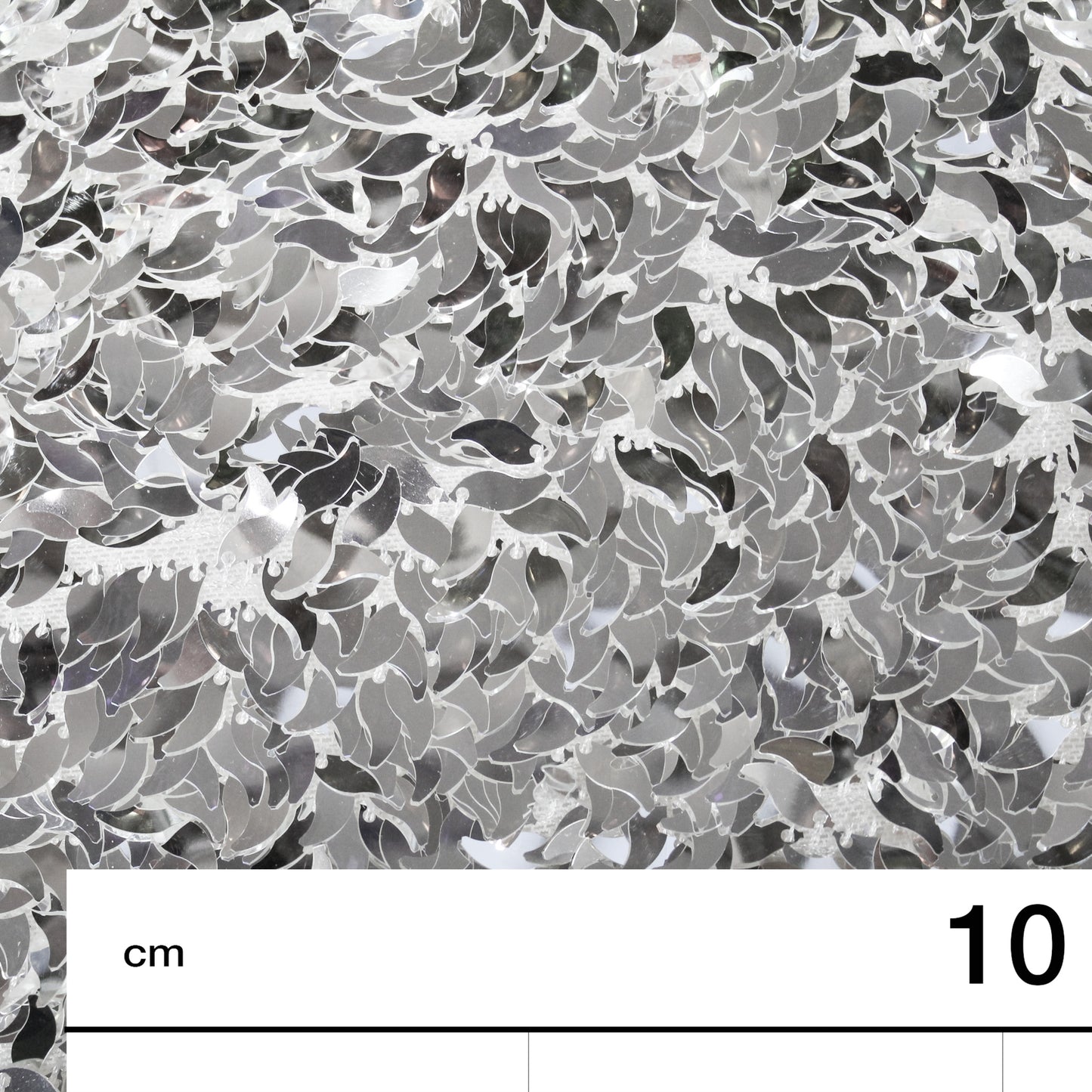 All-Over Leaf-Shaped Sequin Embroidered Tulle