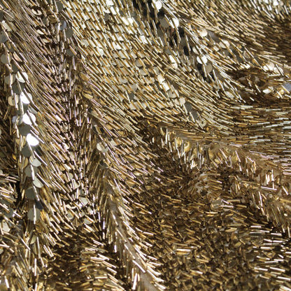 Cascading Waterfall Tulle with Large Bugle Beads and Sequins