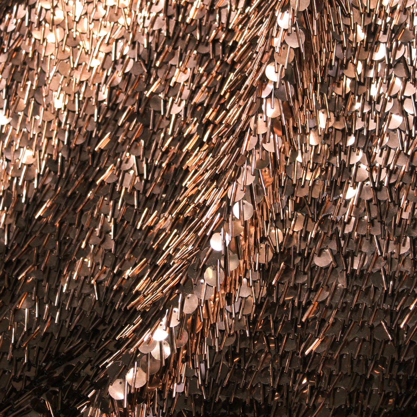 Cascading Waterfall Tulle with Large Bugle Beads and Sequins