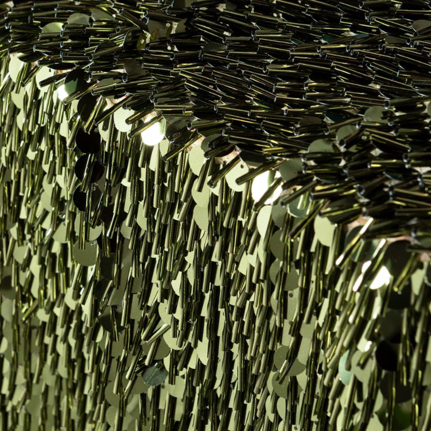 Cascading Waterfall Tulle with Large Bugle Beads and Sequins