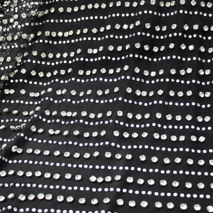 Embroidered Tulle with Horizontal Strass and Diamond Bands