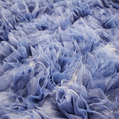 3D Tulle Embroidered with Large Flowers
