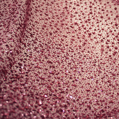 Tulle Ricamato Glitter Doppio Bordo Degradè 3D Puffy e Paillettes