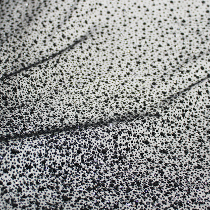 Tulle Ricamato Glitter Doppio Bordo Degradè 3D Puffy e Paillettes