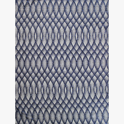 Embroidered Glitter Tulle with Regular Wave Weave and Geometric Pattern