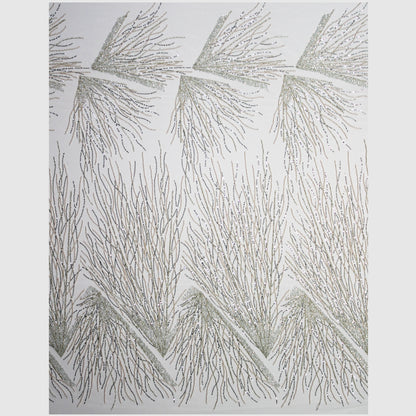 Embroidered Tulle with Multicolor Sequins and Natural Branches Pattern