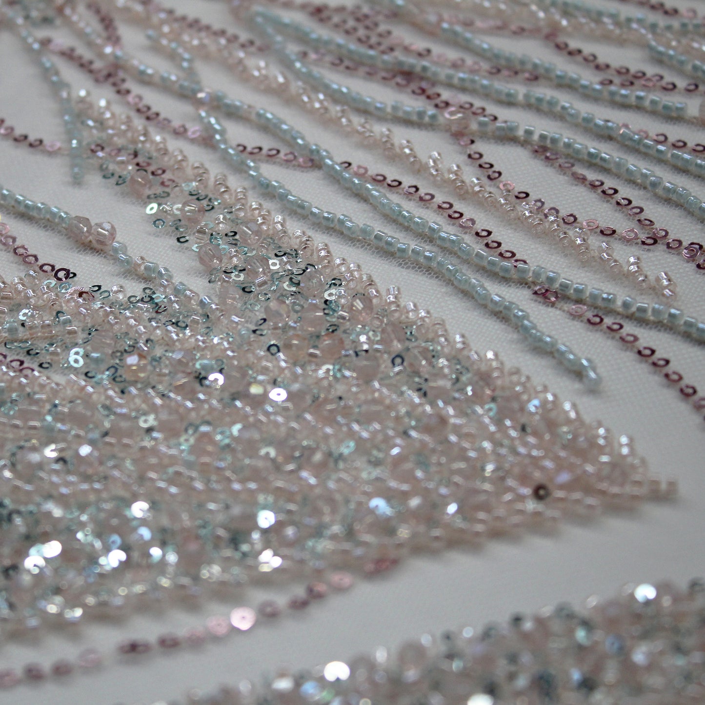Embroidered Tulle with Multicolor Sequins and Natural Branches Pattern