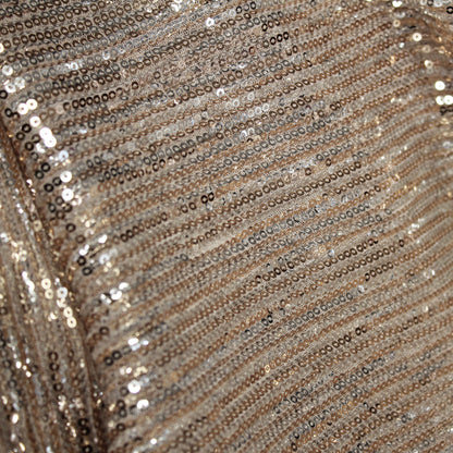 Embroidered Tulle with Full-Field Vertical Sequin Stripes