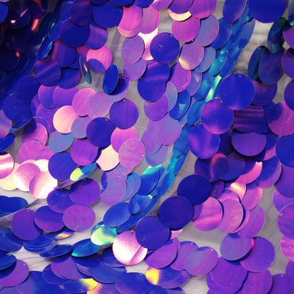 Sequin Embroidered Tulle with Large Paillettes in Cascading Design