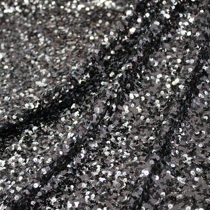 Glossy Sequin Embroidered Tulle with Full Coverage