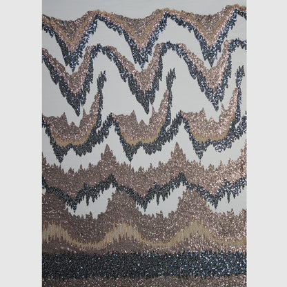 Embroidered Tulle with Multicolor Sequins