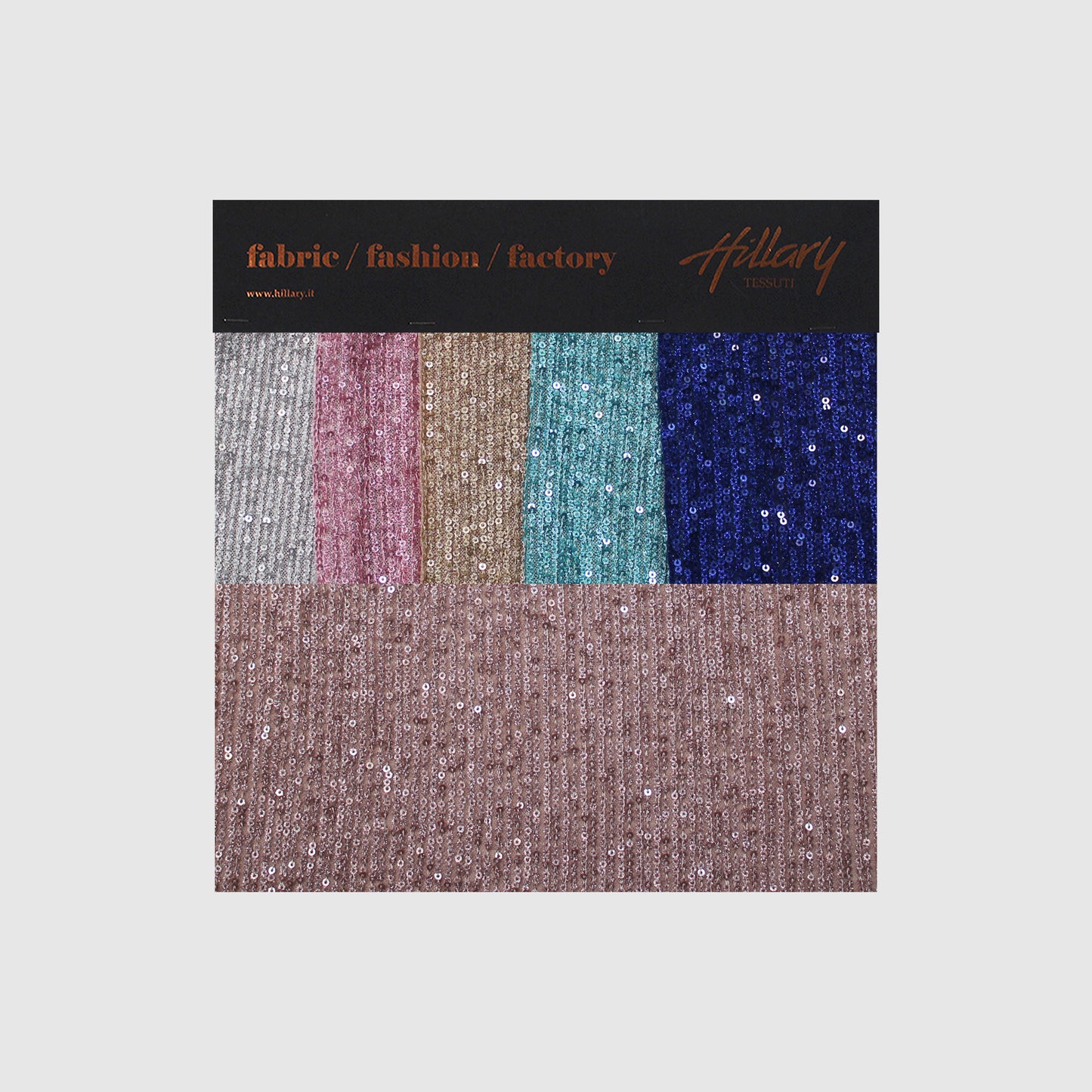 Embroidered Tulle with Small Vertical Iridescent Sequins Sample