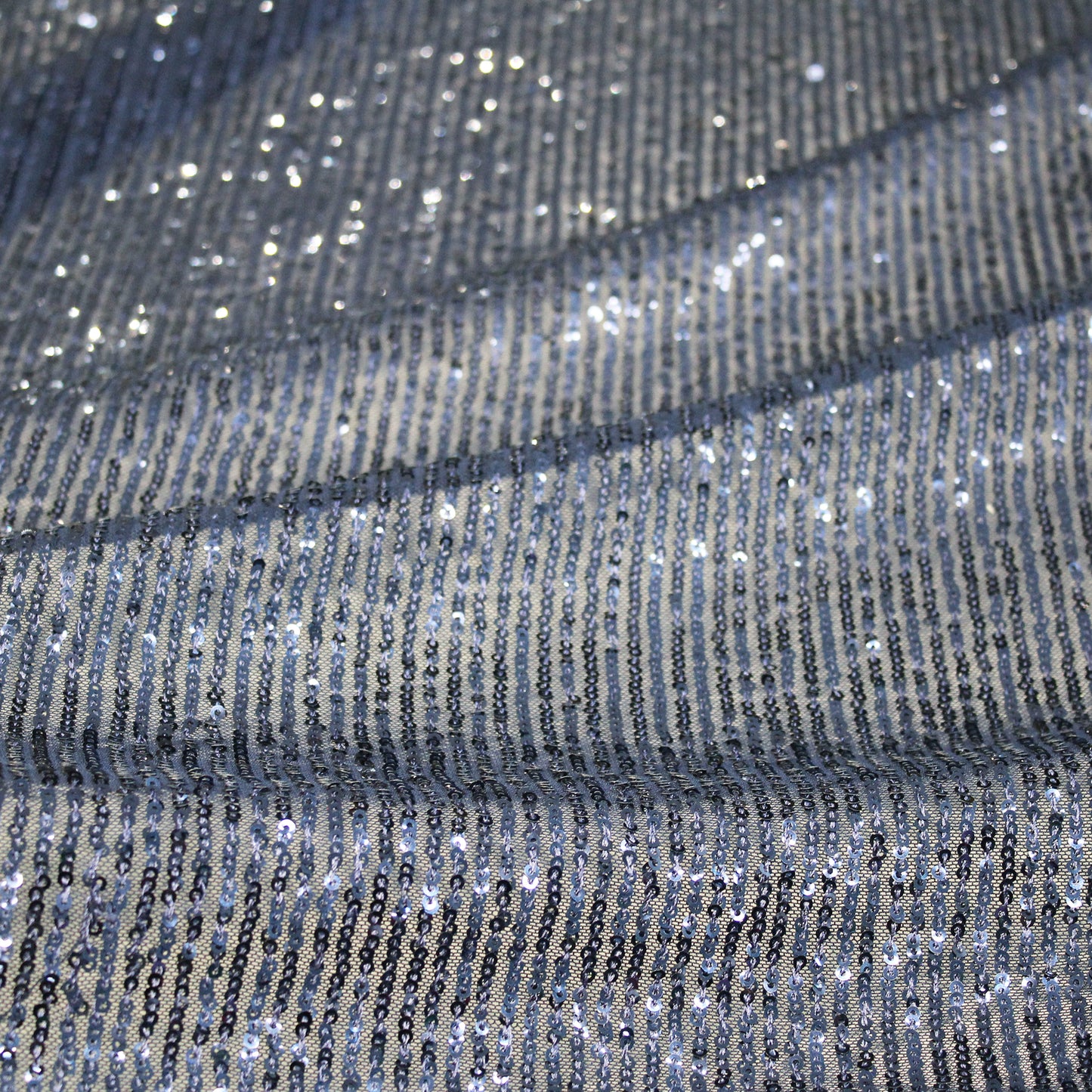 Embroidered Tulle with Tonal Sequins in Full Field