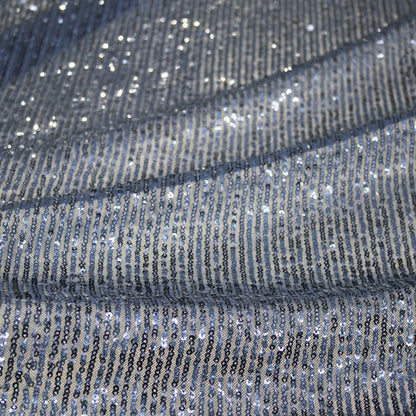 Embroidered Tulle with Tonal Sequins in Full Field