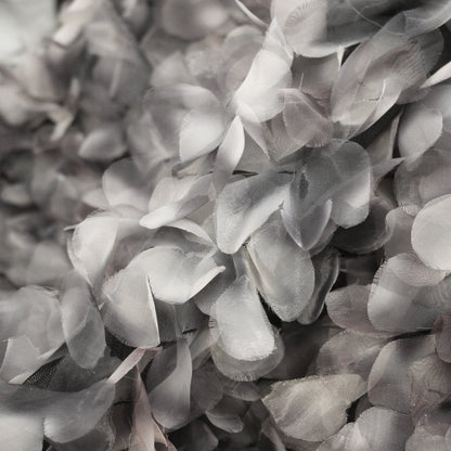 Embroidered Tulle with 3D Organza Petals and Ombre Effect