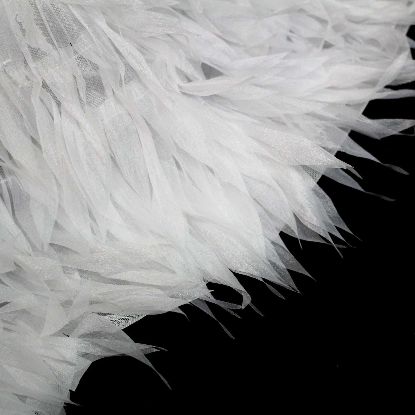 Sunflower Petal Embroidered Tulle | Tiered Waterfall Effect