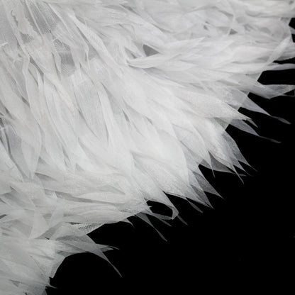 Sunflower Petal Embroidered Tulle | Tiered Waterfall Effect