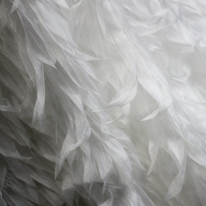 Sunflower Petal Embroidered Tulle | Tiered Waterfall Effect