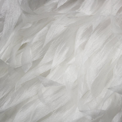 Sunflower Petal Embroidered Tulle | Tiered Waterfall Effect