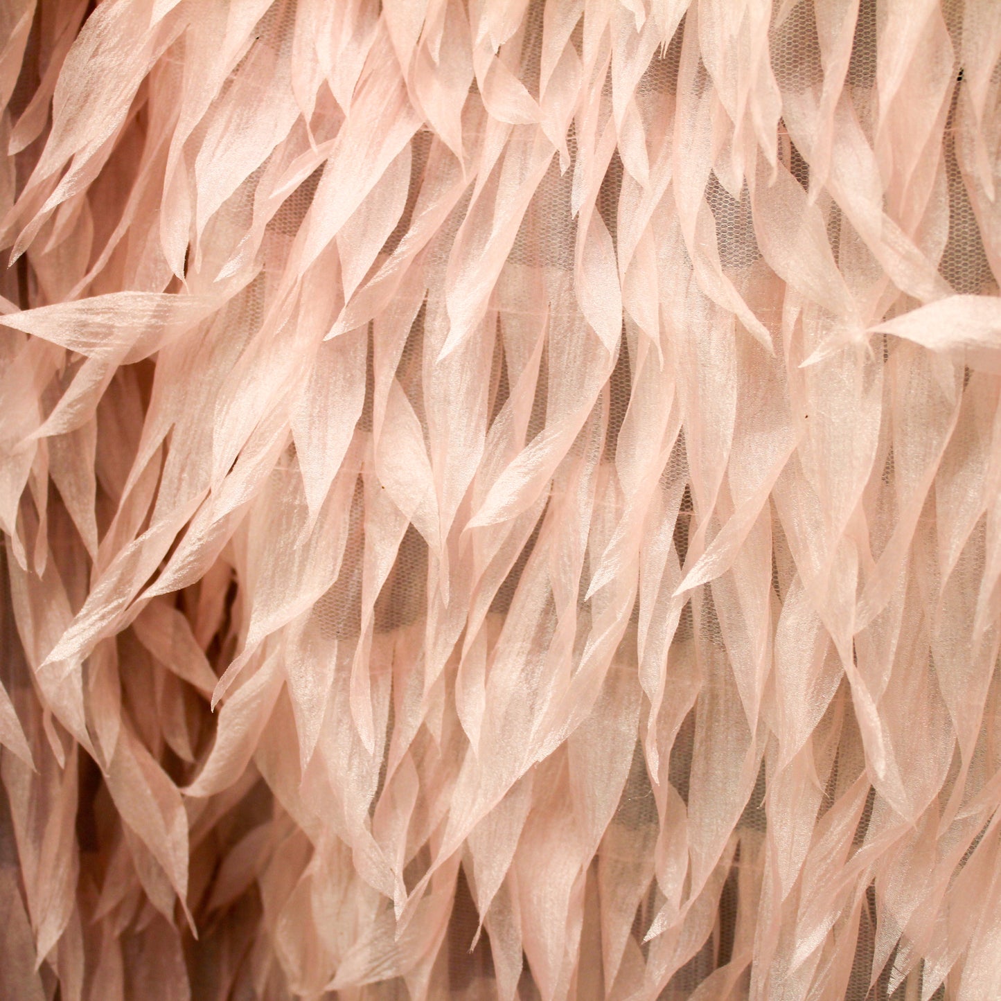 Sunflower Petal Embroidered Tulle | Tiered Waterfall Effect