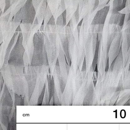 Sunflower Petal Embroidered Tulle | Tiered Waterfall Effect