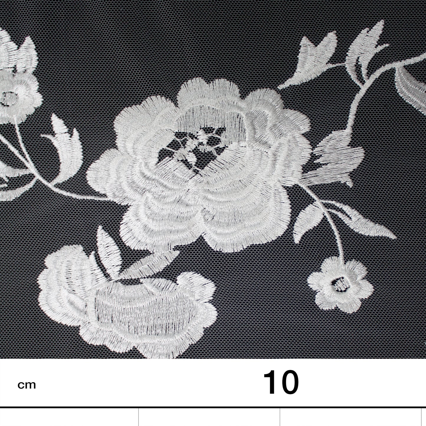 Haute Couture Tulle | Bridal Thread Embroidered Tulle with All-Over Scattered Flowers | TRW2966