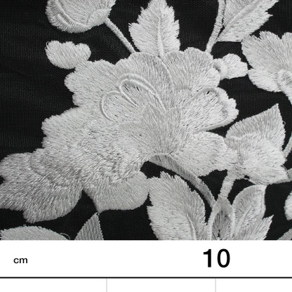 Tulle Alta Moda | Tulle Ricamato Sposa a Filo con Ramage Floreale | TRW2869