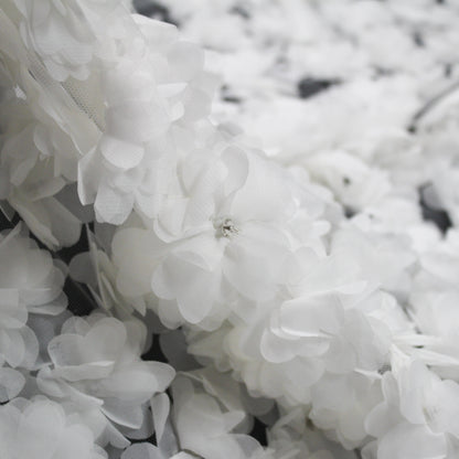Haute Couture Tulle | Bridal Embroidered Tulle with Rhinestones & All-Over 3D Voile Flowers | TRW3402