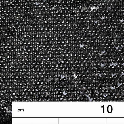 Tulle Tinta Unita Ricamato con Paillettes e Coralli a Campo Pieno