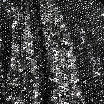 Tulle Tinta Unita Ricamato con Paillettes e Coralli a Campo Pieno